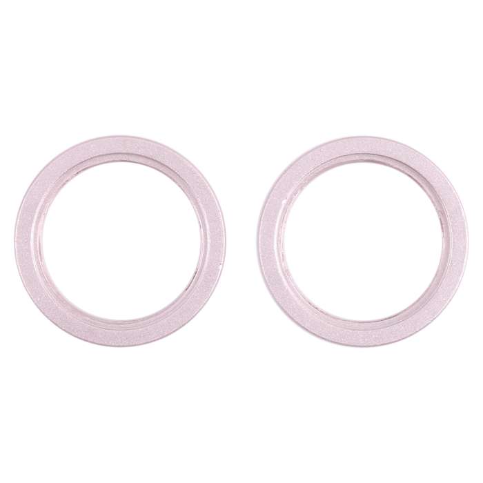 2 PCS Rear Camera Glass Lens Metal Outside Protector Hoop Ring for iPhone 13(White)
