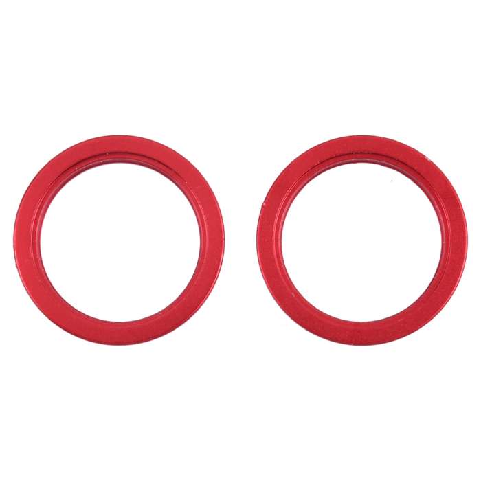 2 PCS Rear Camera Glass Lens Metal Outside Protector Hoop Ring for iPhone 13(White)