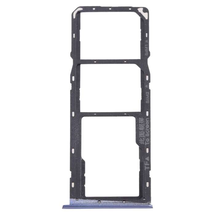 For OPPO Realme C15 RMX2180 SIM Card Tray + SIM Card Tray + Micro SD Card Tray (Silver)