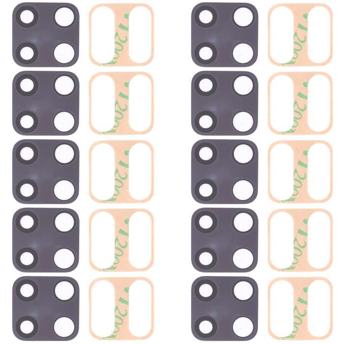 10 PCS Back Camera Lens for Xiaomi Redmi Note 9 Pro M2003J6B2G