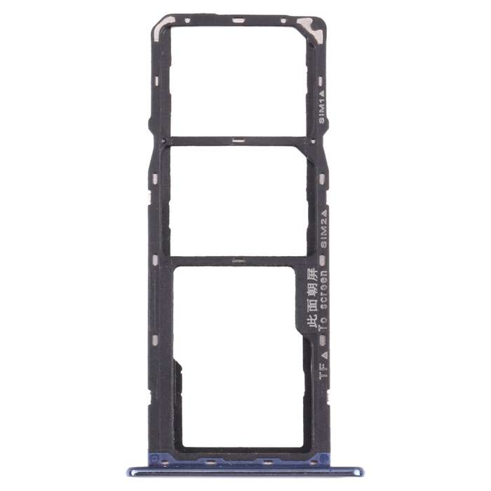 SIM Card Tray + SIM Card Tray + Micro SD Card Tray for Huawei Y6 (2018) (Blue)