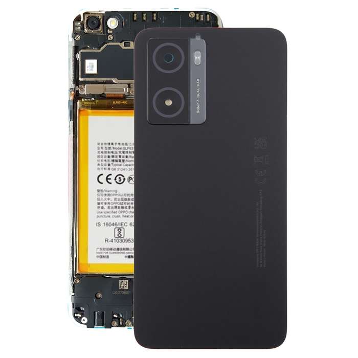 For OPPO A77s Original Battery Back Cover with Camera Lens Cover(Black)