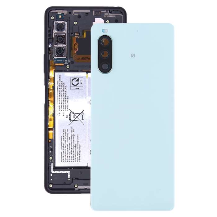 Original Battery Back Cover with Fingerprint for Sony Xperia 10 II(Black)