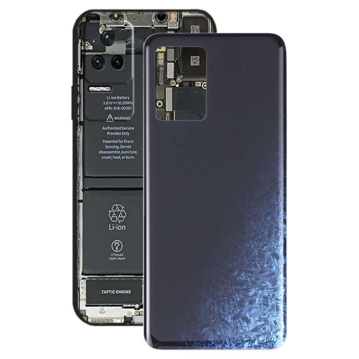 Glass Battery Back Cover for Xiaomi Redmi K50 / Redmi K50 Pro(Blue)