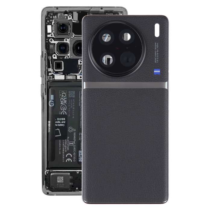 For vivo X90 Pro Original Battery Back Cover with Camera Lens Cover(Black)