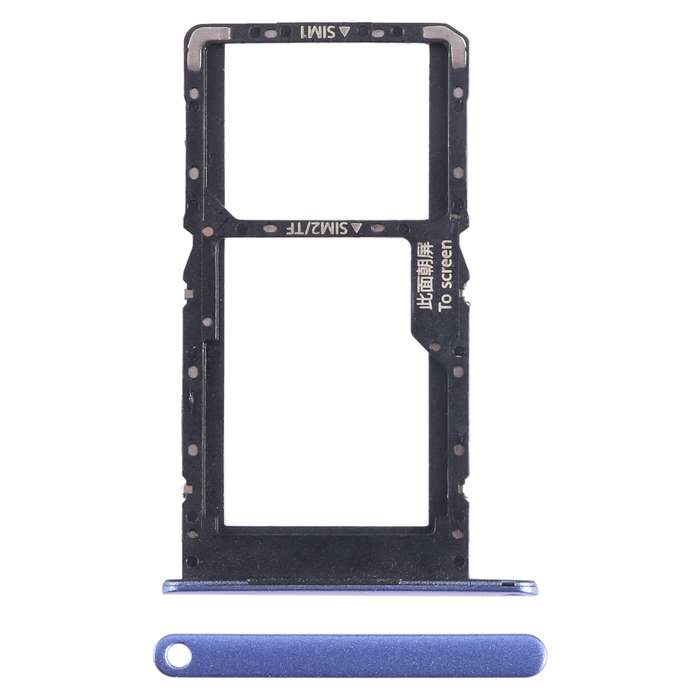 For Huawei nova Y70 Plus SIM + SIM / Micro SD Card Tray (Silver)