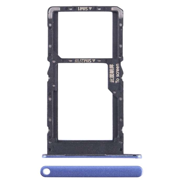 For Huawei nova Y70 SIM + SIM / Micro SD Card Tray (Silver)