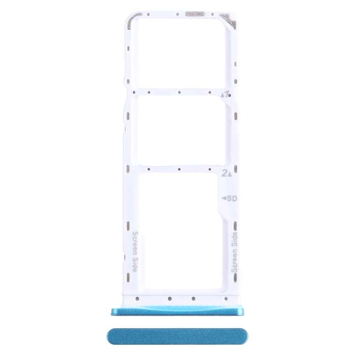 For Infinix Smart 7 India X6517 SIM Card Tray + SIM Card Tray + Micro SD Card Tray (Blue)