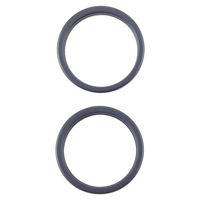 For iPhone 16 Plus 2pcs/set Rear Camera Glass Lens Metal Outside Protector Hoop Ring (Blue)