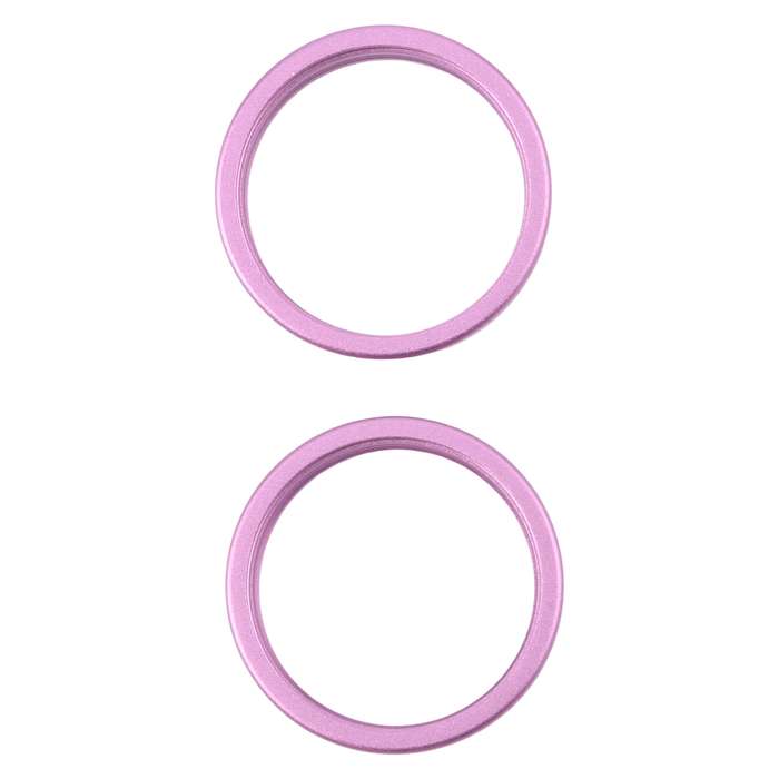 For iPhone 16 Plus 2pcs/set Rear Camera Glass Lens Metal Outside Protector Hoop Ring (Blue)
