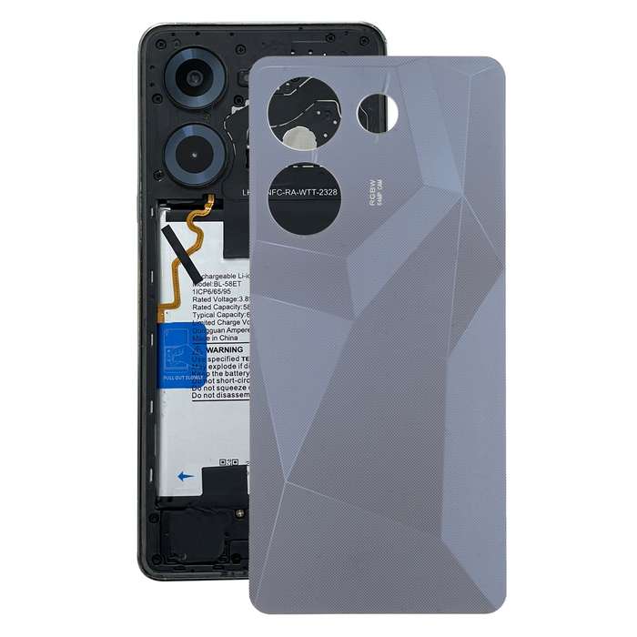For Tecno Camon 20 Pro Original Battery Back Cover(Blue)
