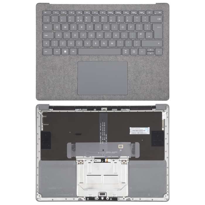 For Microsoft Surface Laptop 3 / 4 / 5 13.5 inch UK Keyboard with C Shell / Touch Board (Grey)