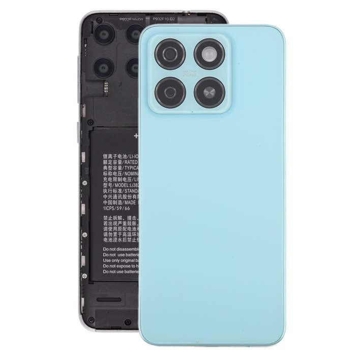 For ZTE Blade A55 Z2450 Battery Back Cover with Middle Frame / Camera Lens Cover(Black)