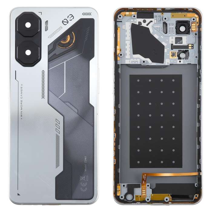 For ZTE nubia Neo 3 Plastic Battery Back Cover with Middle Frame / Camera Lens Cover(Silver)