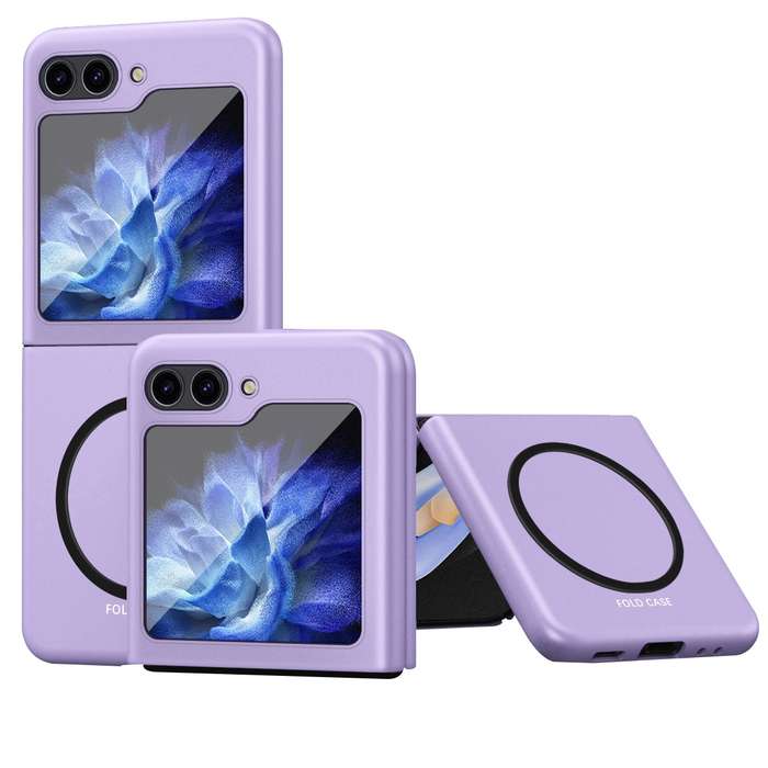 For Samsung Galaxy Z Flip6 5G Skin Feel Magnetic Shockproof Protective Phone Case(Purple)