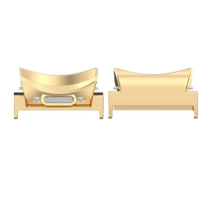 For Samsung Galaxy Watch6 / 6 Classic 20mm 1 Pair Button Style Curved Metal Watch Band Connector(Sil