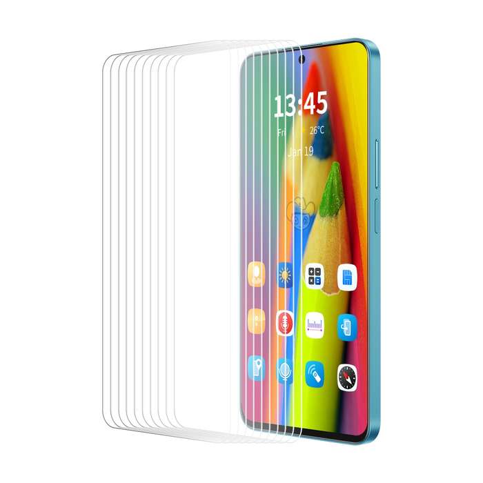 For Xiaomi Redmi 12 5G Global 10pcs ENKAY 9H Big Arc Edge High Aluminum-silicon Tempered Glass
