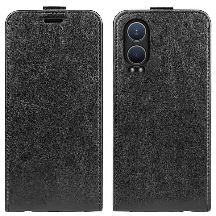 For OnePlus Nord CE4 Lite 5G R64 Texture Single Vertical Flip Leather Phone Case(Black)