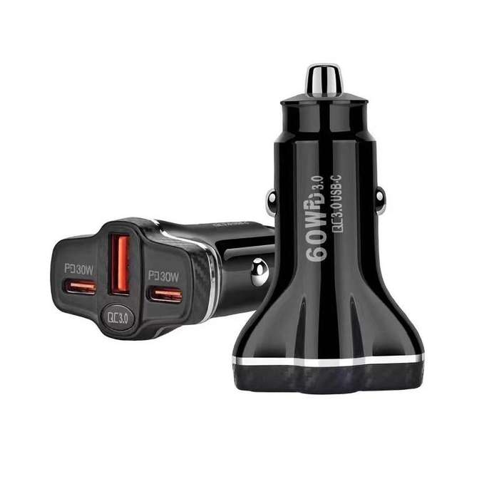 78W PD30W x 2 + QC3.0 USB Multi Port Car Charger(White)