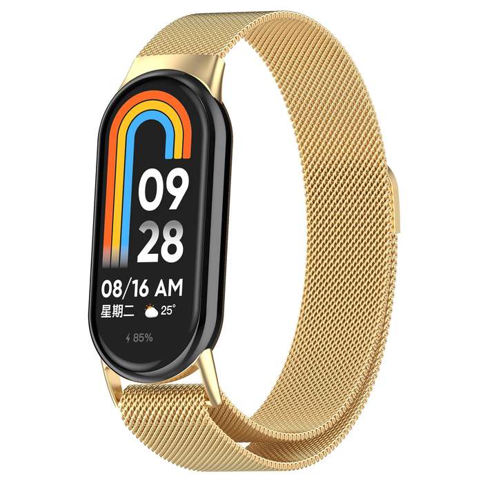 For Xiaomi Smart Band 9 / 9 NFC Milan Magnetic Stainless Steel Watch Band(Gold)