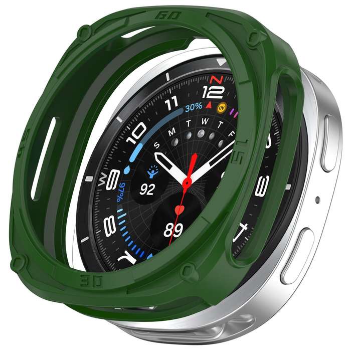 For Samsung Galaxy Watch8 44mm Hollow Digital Armor TPU Watch Protective Cover(Green)