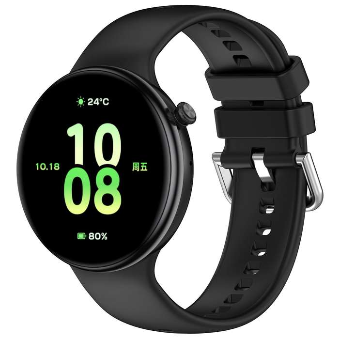 For Honor Watch Fit / Fit Elegant Silver Buckle Solid Color Silicone Watch Band(Starlight)