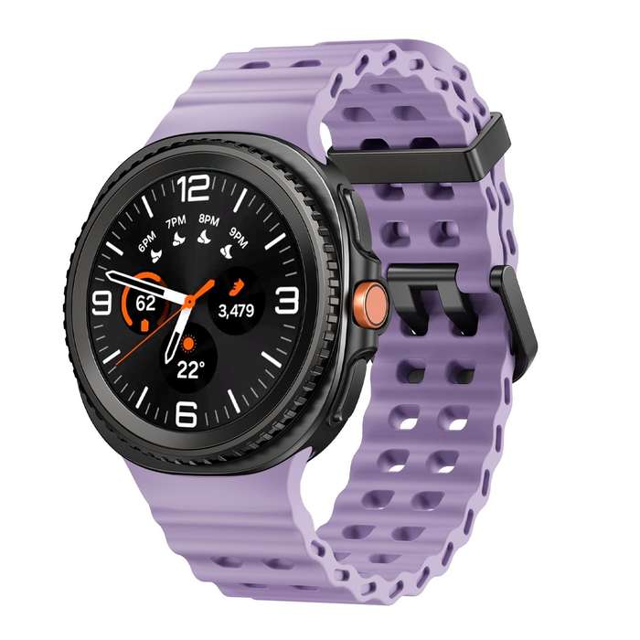 For Samsung Galaxy Watch 8 40 / 44mm Ocean Style Quick Release Buckle Solid Color Silicone Watch Ban
