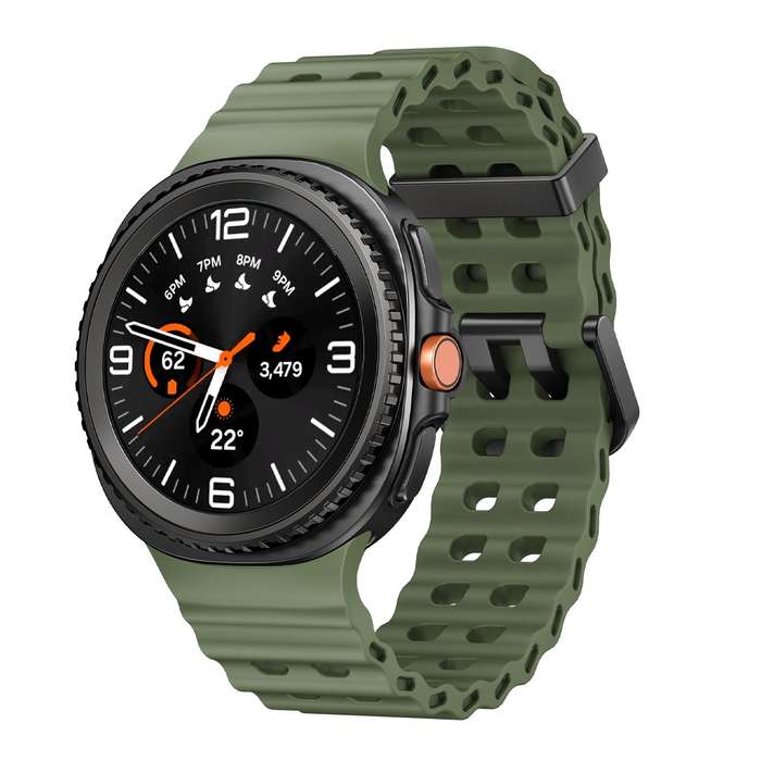 For Samsung Galaxy Watch 8 40 / 44mm Ocean Style Quick Release Buckle Solid Color Silicone Watch Ban