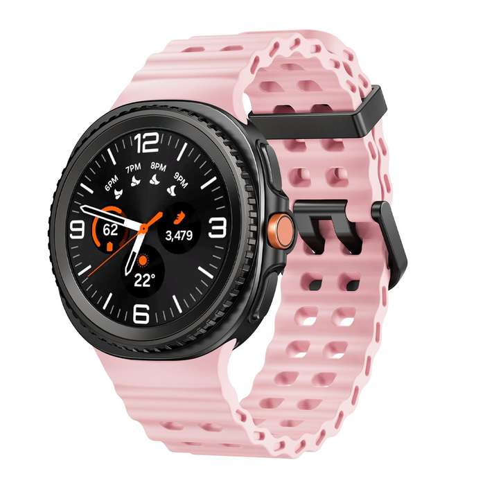 For Samsung Galaxy Watch 8 40 / 44mm Ocean Style Quick Release Buckle Solid Color Silicone Watch Ban