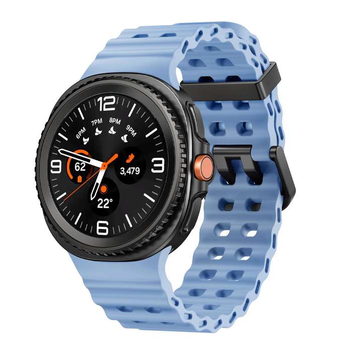 For Samsung Galaxy Watch 8 40 / 44mm Ocean Style Quick Release Buckle Solid Color Silicone Watch Ban