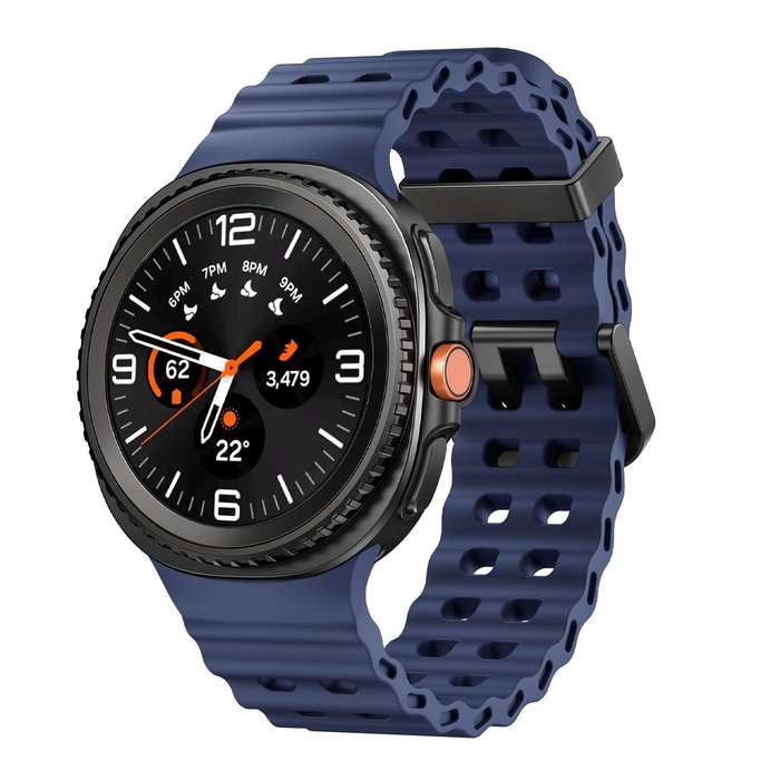For Samsung Galaxy Watch 8 40 / 44mm Ocean Style Quick Release Buckle Solid Color Silicone Watch Ban