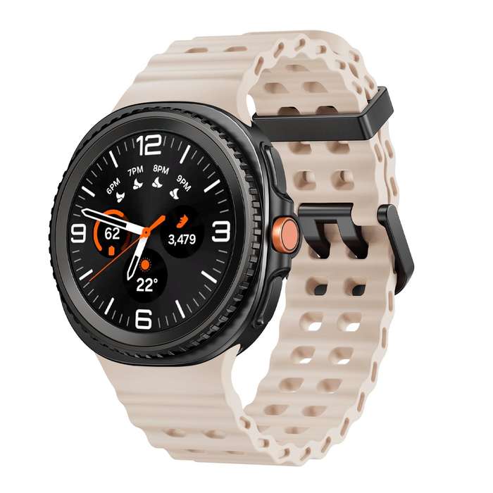 For Samsung Galaxy Watch 8 40 / 44mm Ocean Style Quick Release Buckle Solid Color Silicone Watch Ban