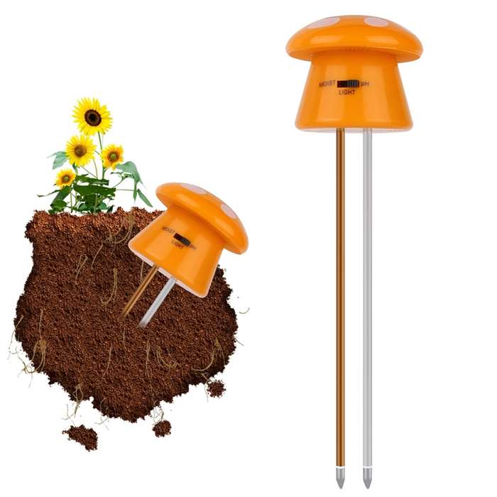 RZ96 Mini Soil PH Moisture Humidity Measuring PH Meter Soil Moisture Monitor Hygrometer Gardening Pl