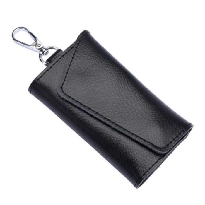 Multifunctional Litchi Texture Leather Keychain Bag Car Key Bag(Red)