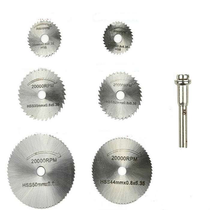 7 PCS/Set Electric Grinder Saw Blade High Speed Steel Saw Blade Woodworking Saw Blade High Speed Ste