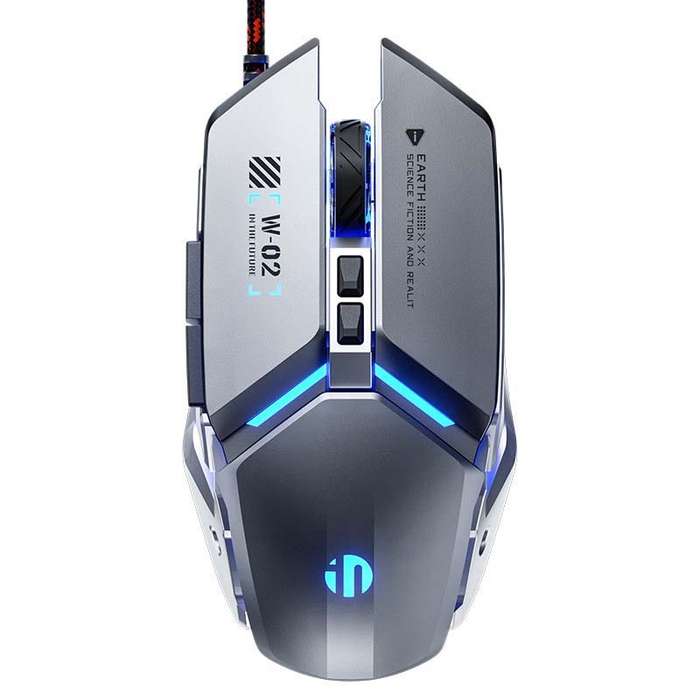 Inphic PW2 4000 DPI 6 Keys Home Office Luminous Macro Programming USB Computer Mechanical Game Wire