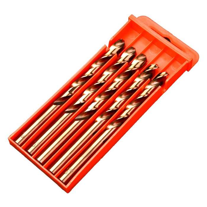 5pcs / Pack 12.5mm High Speed Steel M35 Cobalt-Containing Twist Drill Fully Ground Stainless Steel D