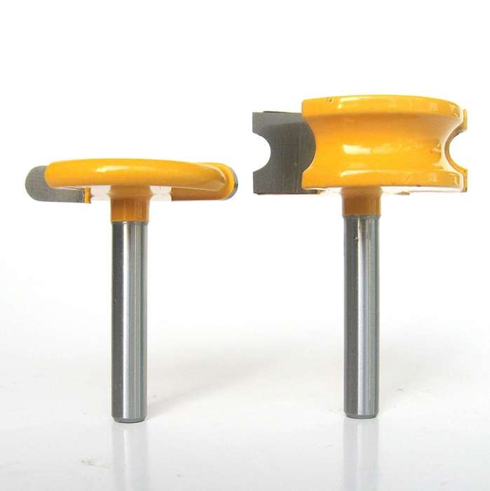 2 PCS/Set Floor Jigsaw Woodworking Tenon Cutter Trimming Engraving Machine Milling Cutter, Model: 1/