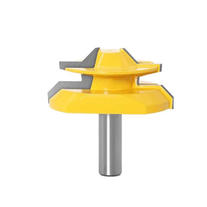 Woodworking Engraving Machine Milling Cutter 45 Degree Jointing Knife, Model: 1/2x2-3/4mm