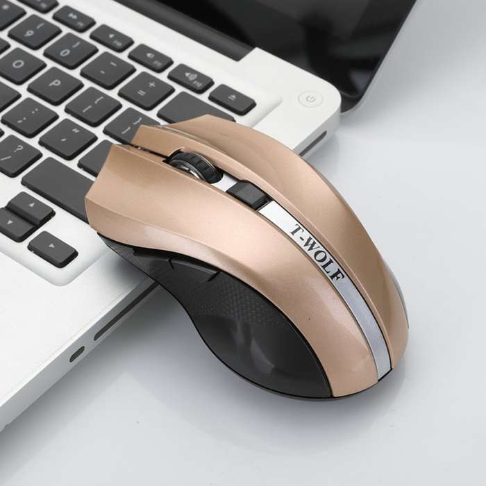 T-WOLF Q5 2.4GHz 5-Buttons 2000 DPI Wireless Mouse Silent And Non-Light Gaming Office Mouse For Comp
