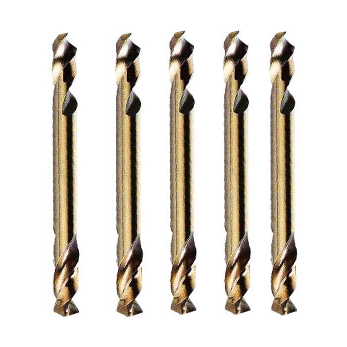5pcs M35 Cobalt-Containing Twist Drill Bit High-Speed Steel Double Head Metal Steel Plate Expansion