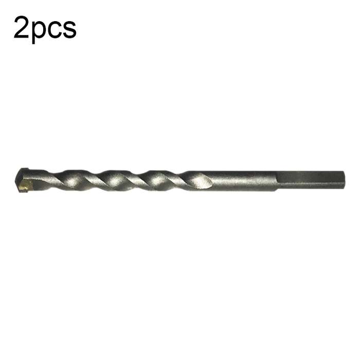 2pcs Hand Electric Drill Shock Drill Wall Mix Soil Cement Wall Construction Drill Bit, Model: 10.5x1