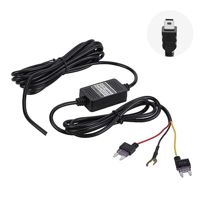 H516 Recording Step-down Line Shrinkage Video Car Charger Line Parking Monitoring Three-Core Power C