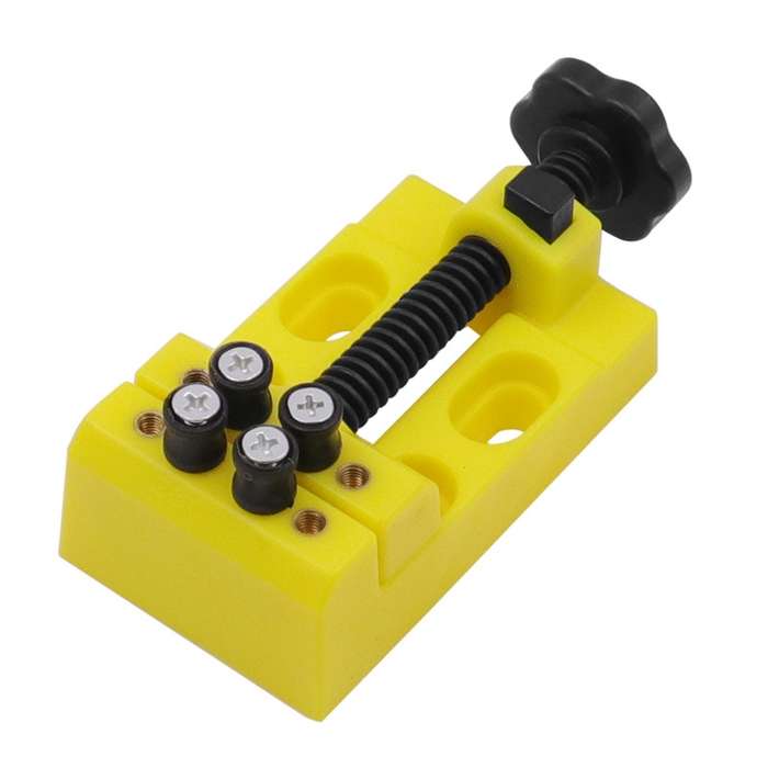 Eight-Hole Mini Flat Bench Vise Bodhi Beads Walnut Fixture(Black)