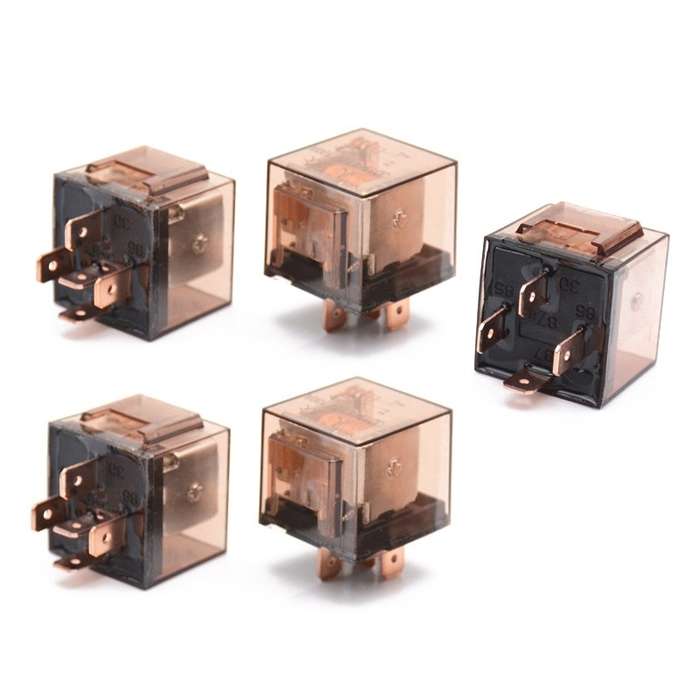 5 PCS 100A Automotive Relay With Indicator Light(24V 5 Plug 100A)