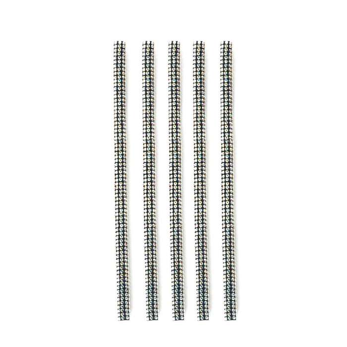 5 PCS Car Outlet Diamond Decorative Strip Air Conditioning Port U-Shaped Clip Strip(Blue)