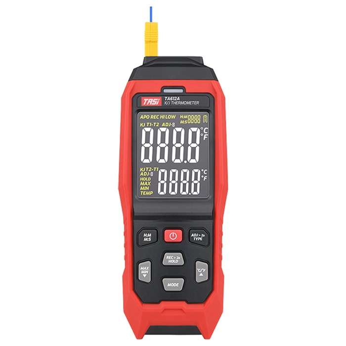 TASI Contact Temperature Meter K-Type Thermocouple Probe Thermometer, Style: TA612A Single Channel