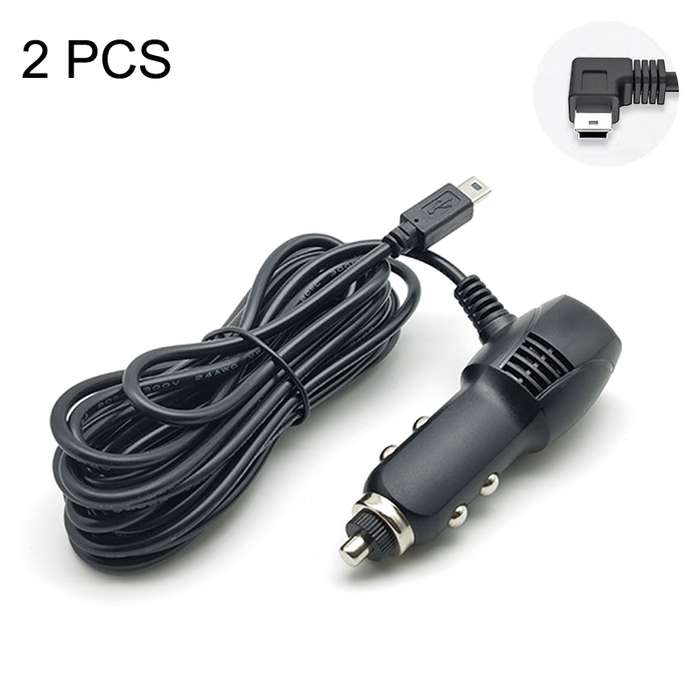 2 PCS Car Charger Fast Charge Driving Recorder Supply Line, Style: 1.5A+2.4A(Android Straight Head)