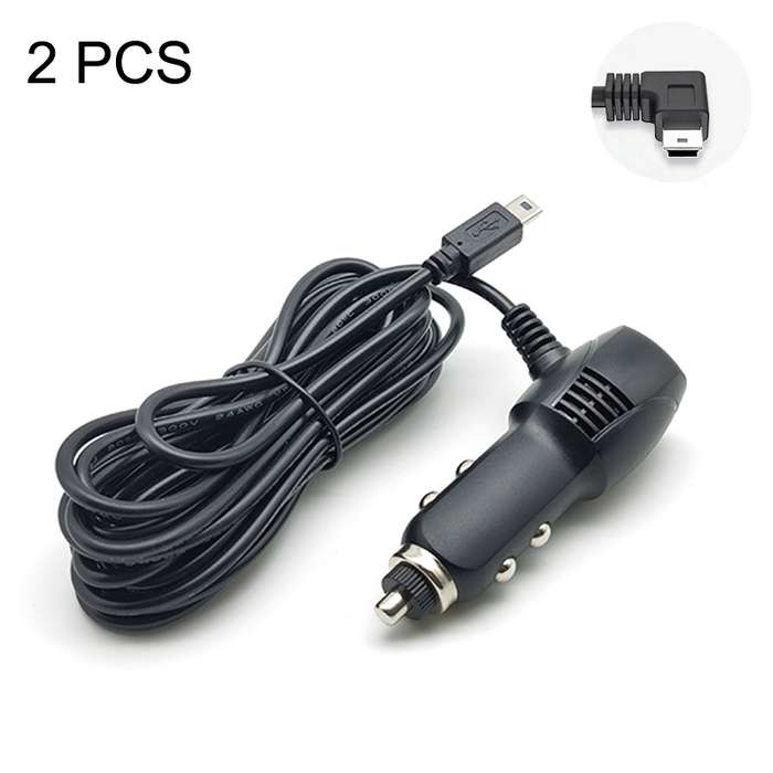 2 PCS Car Charger Fast Charge Driving Recorder Supply Line, Style: 1.5A+2.4A(Android Straight Head)