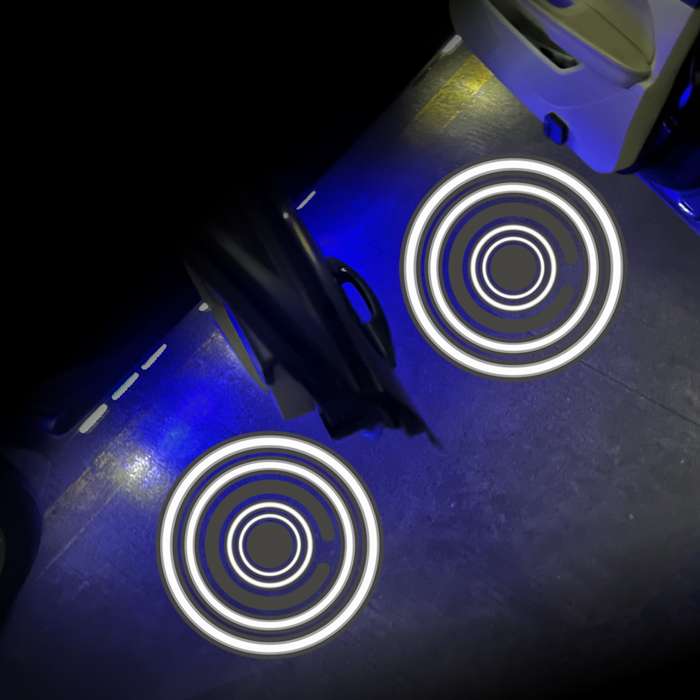 LED Infrared Induction Car Door Welcome Light Night Projection Ambient Light, Specification: Modern